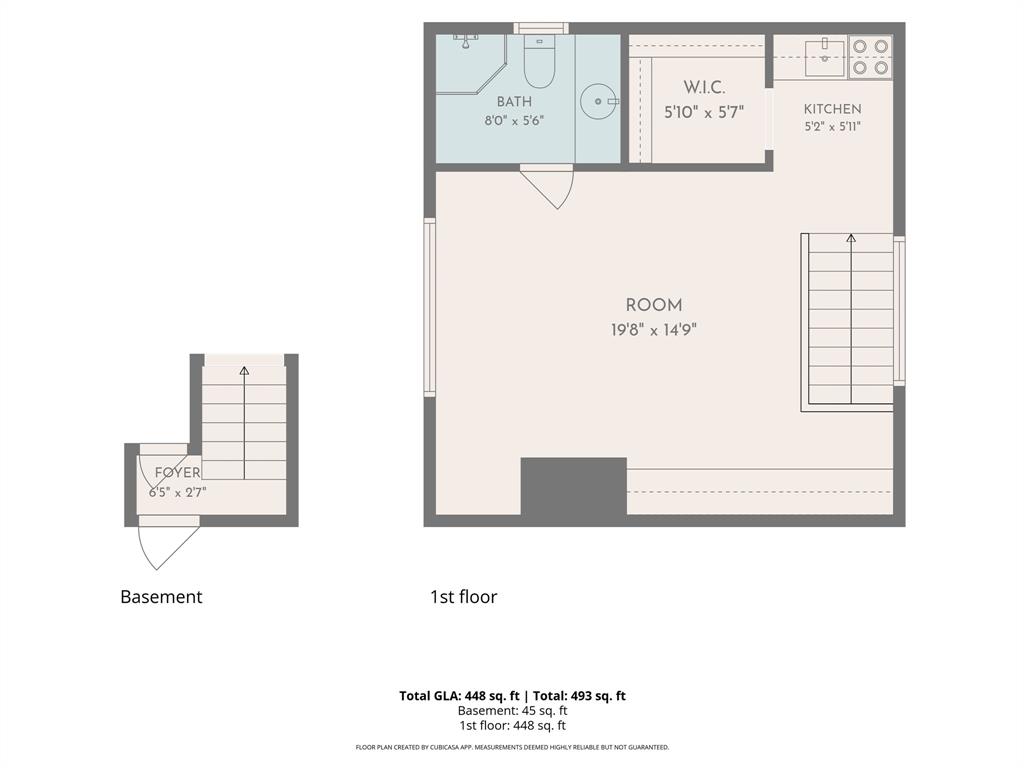 Entryway and Studio floor plans together
