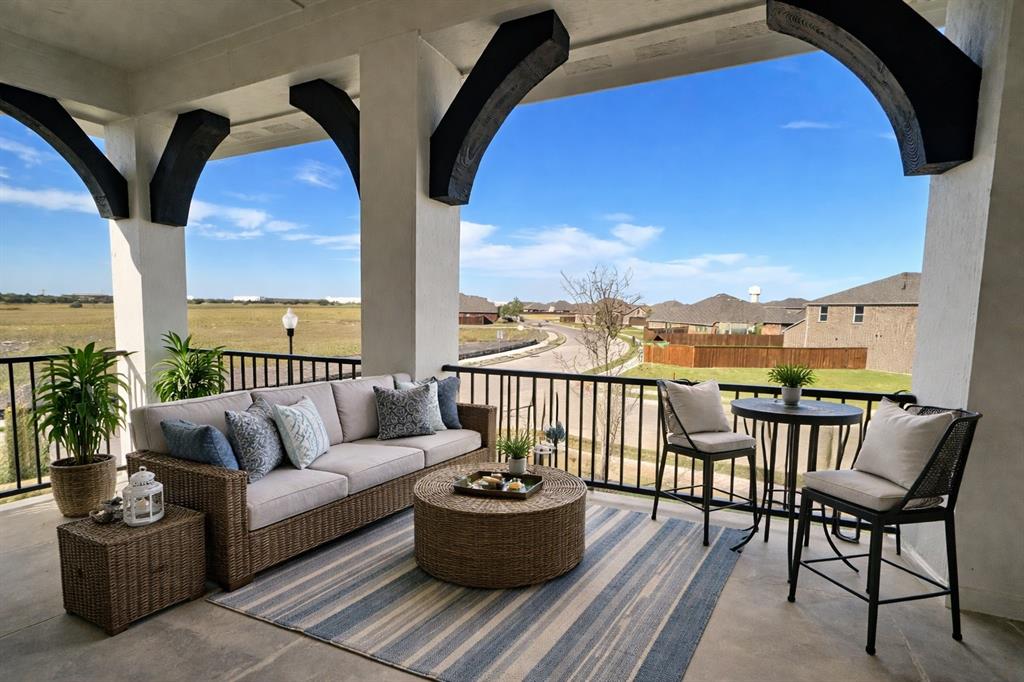 Virtually staged balcony