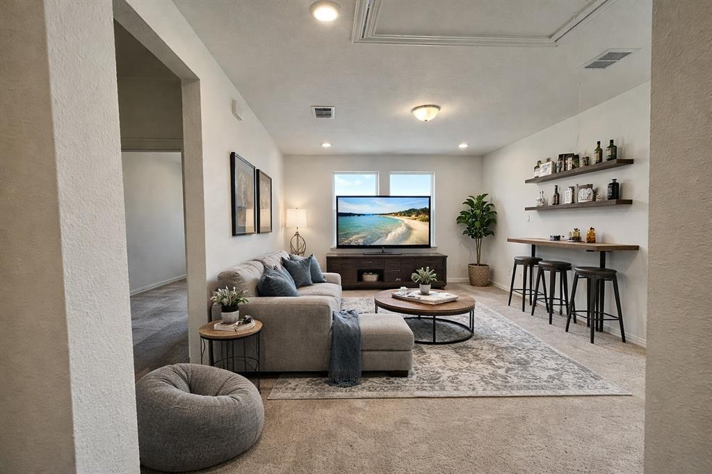 Virtually staged media room