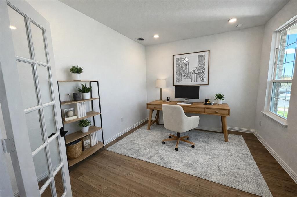 Virtually staged office
