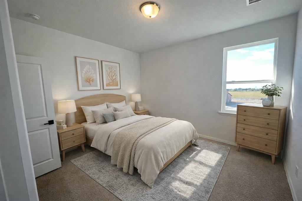Virtually staged bedroom