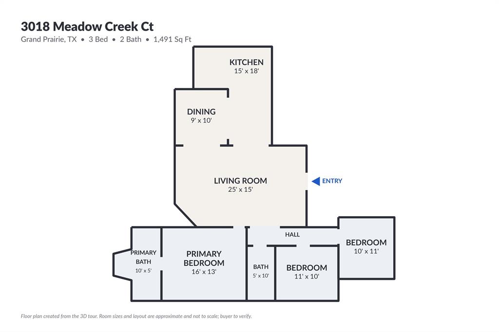 3018 Meadow Creek Court, Grand Prairie, TX 75052