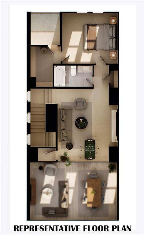 Third level featuring game room, full bath and guest bedroom. Third level featuring game room, full bath and guest bedroom.