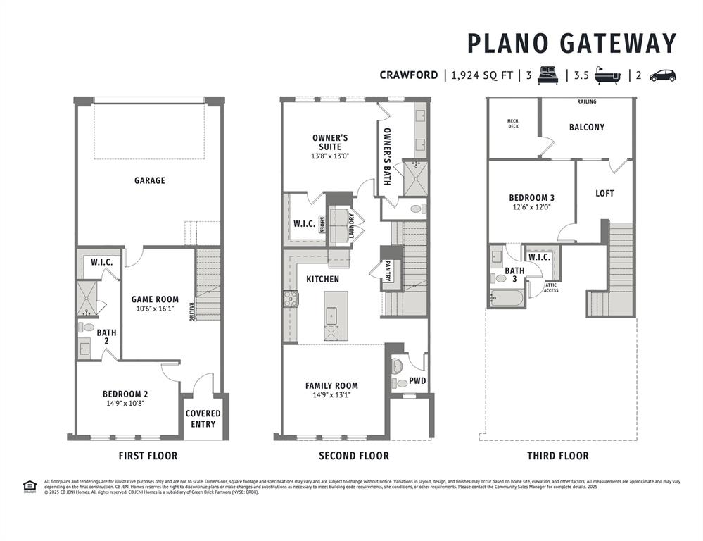 Featuring private bedrooms on each level along with entertaining spaces on every floor, our Crawford plan was designed for today's modern family! Featuring private bedrooms on each level along with entertaining spaces on every floor, our Crawford plan was designed for today's modern family!