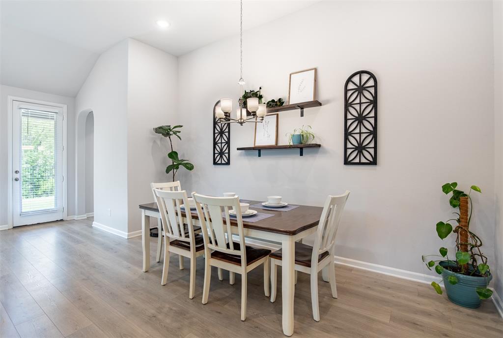 Open-concept dining room.