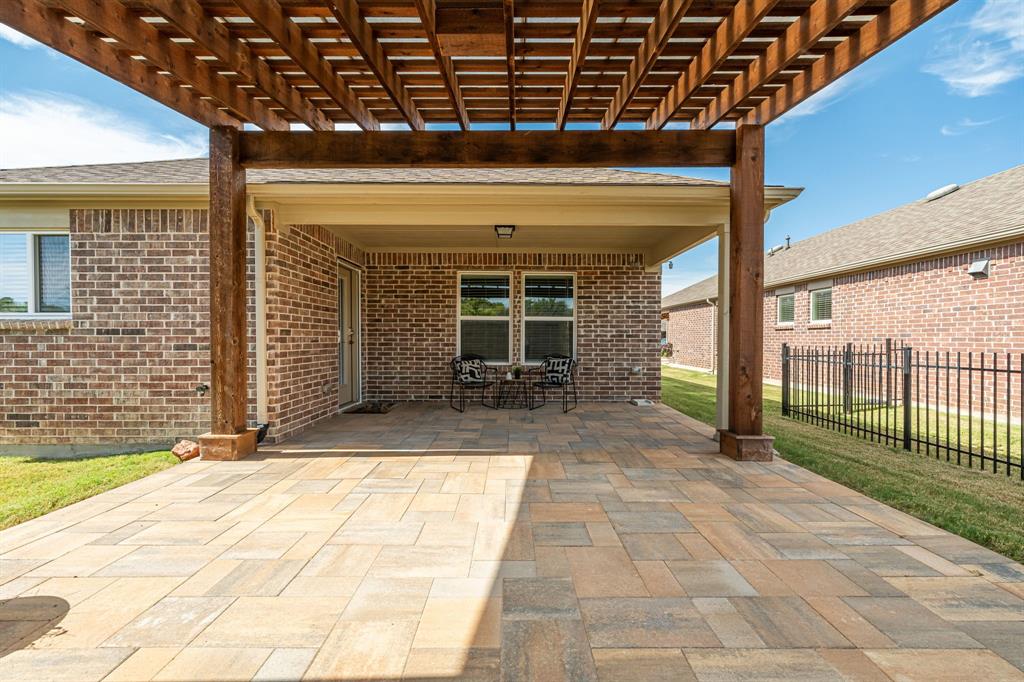 Expansive Covered Back Patio with Custom Pergola Expansive Covered Back Patio with Custom Pergola