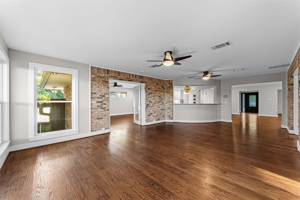 Looking from the back of the house you can see all the way to the front thanks to the open concept layout