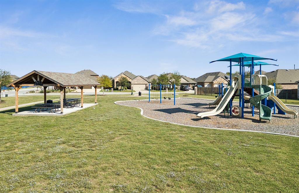 Covered seating by the playground