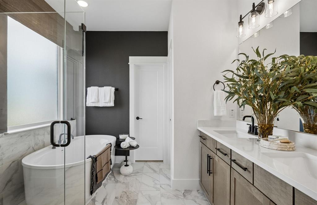 *Model Representation - Owner's private bath with double vanity