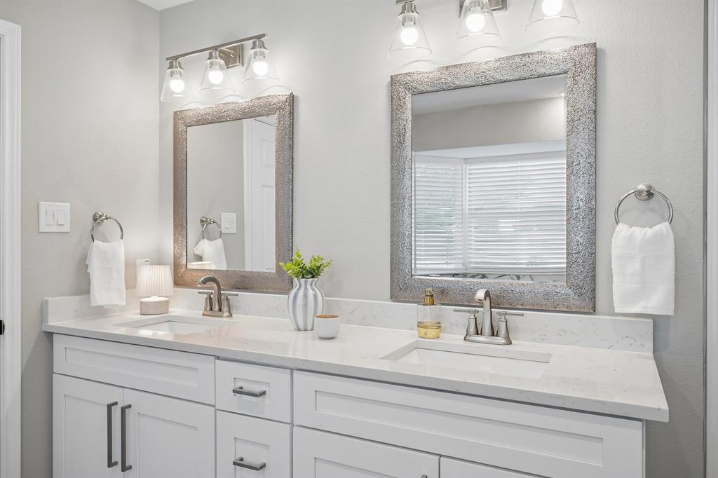 Double vanity and plenty of space for two.