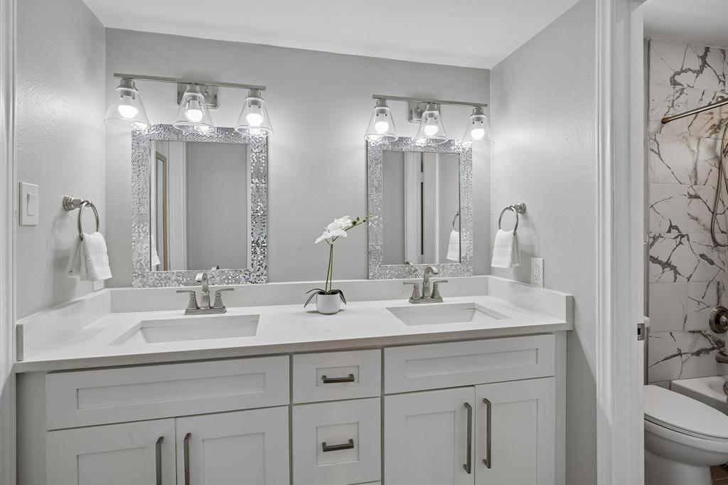 No compromises here with a dual sink vanity in the second primary ensuite.