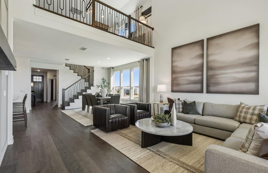 *Model Representation - Gathering room with view of main living areas