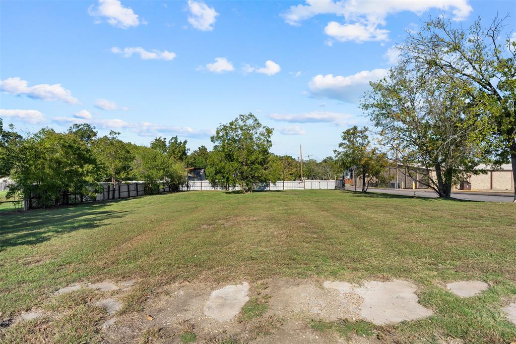 Expansive lot featuring mature trees, level topography, and perimeter fencing