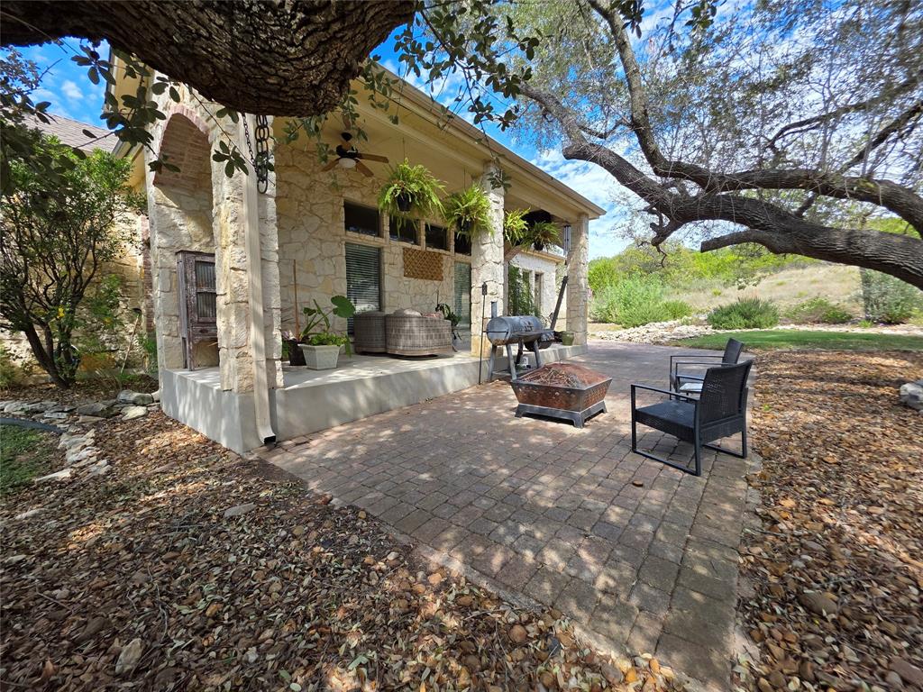 Side patio off living room