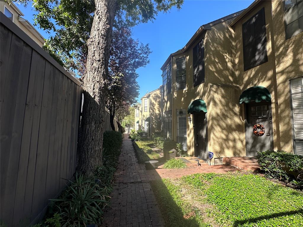 Walkway to unit