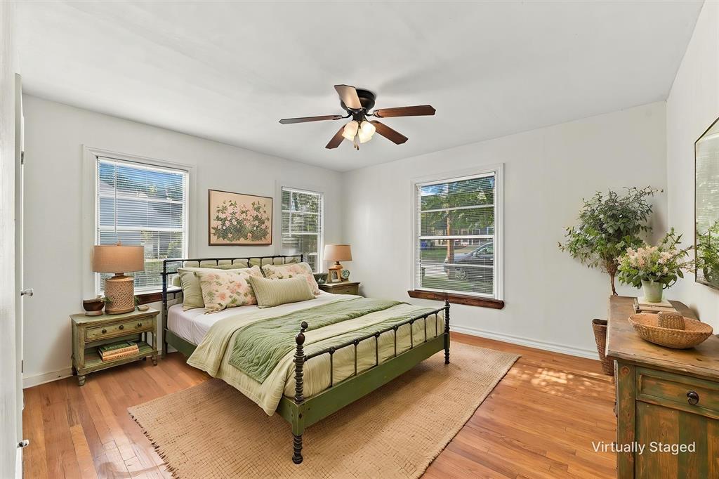 Unit A bedroom - virtually staged