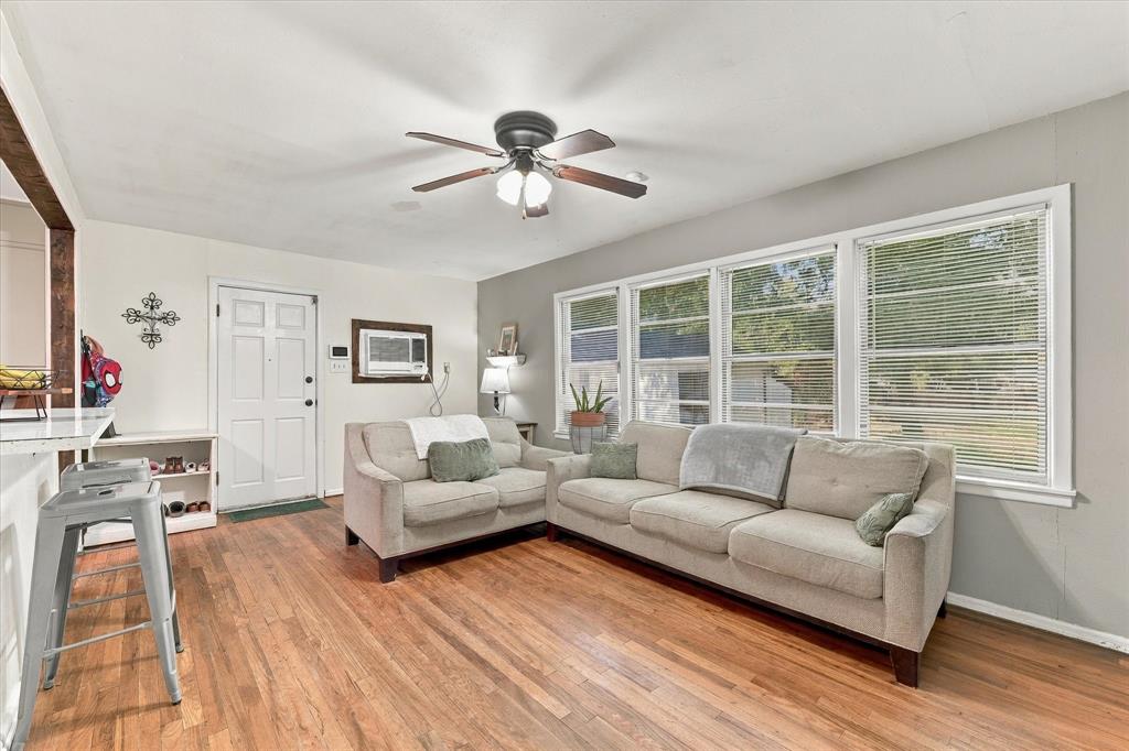 Unit B entrance and living room