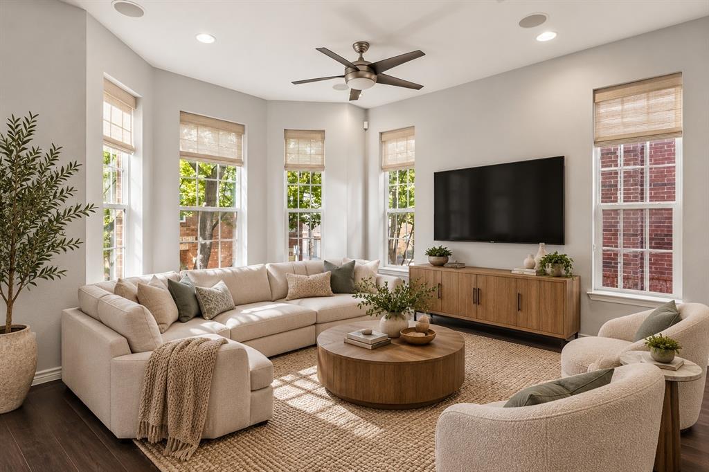Virtually staged living room