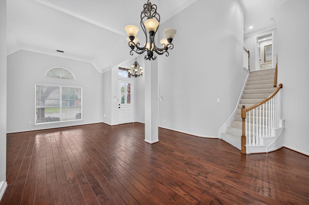 Formal dining area and second living area view