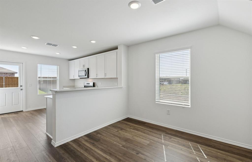 *Floorplan representation, not actual home - Dining area off kitchen with large windows