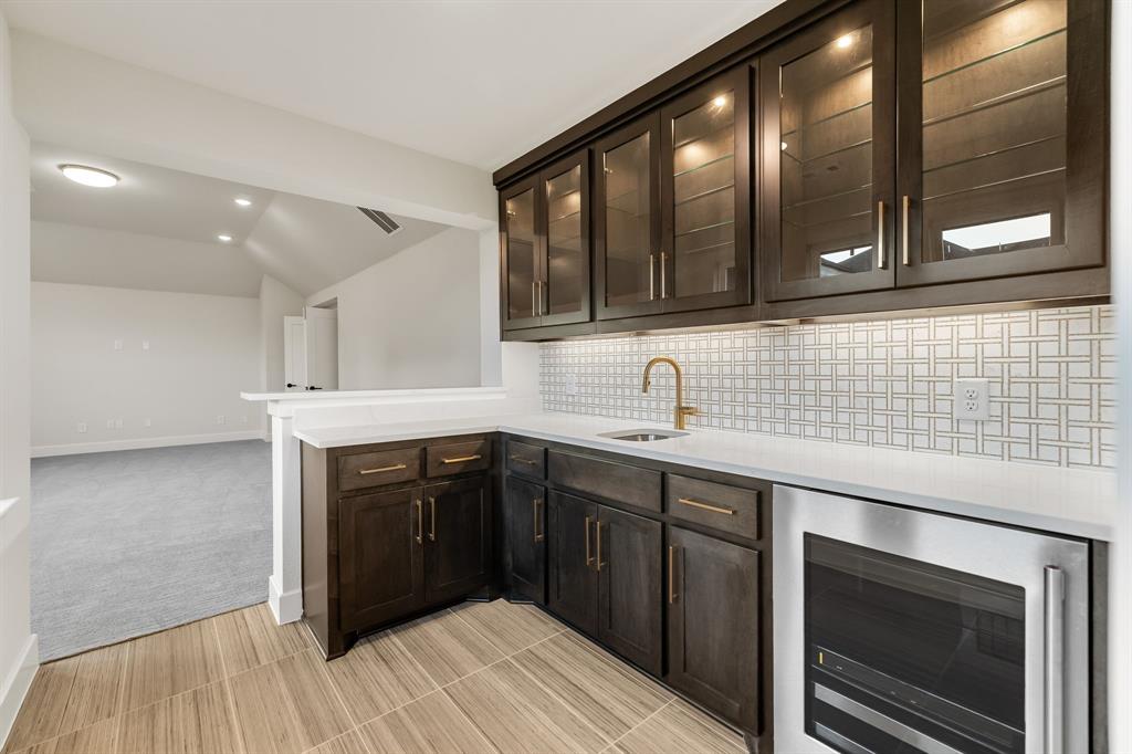 Upstairs Media room Wet bar