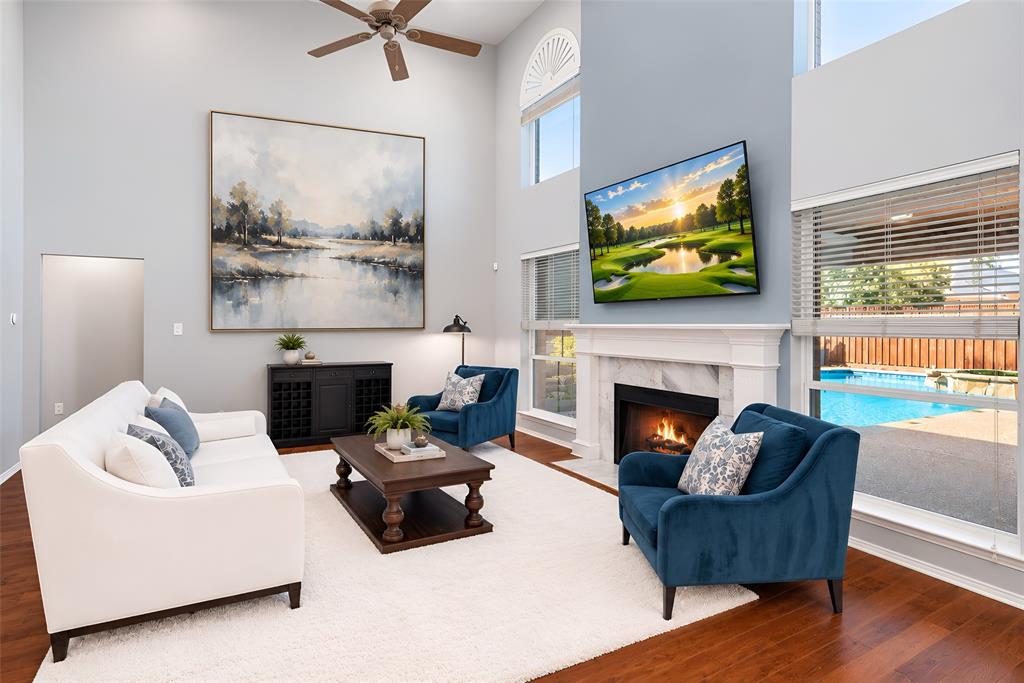 Family Room Virtually Stageed