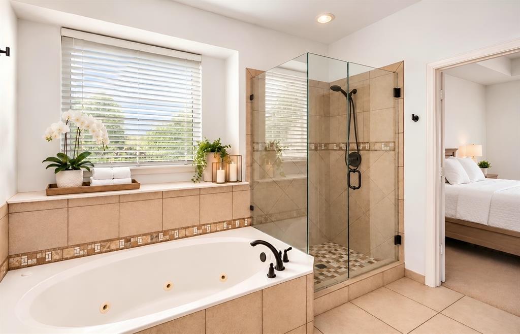 Primary Bathroom Virtually Staged