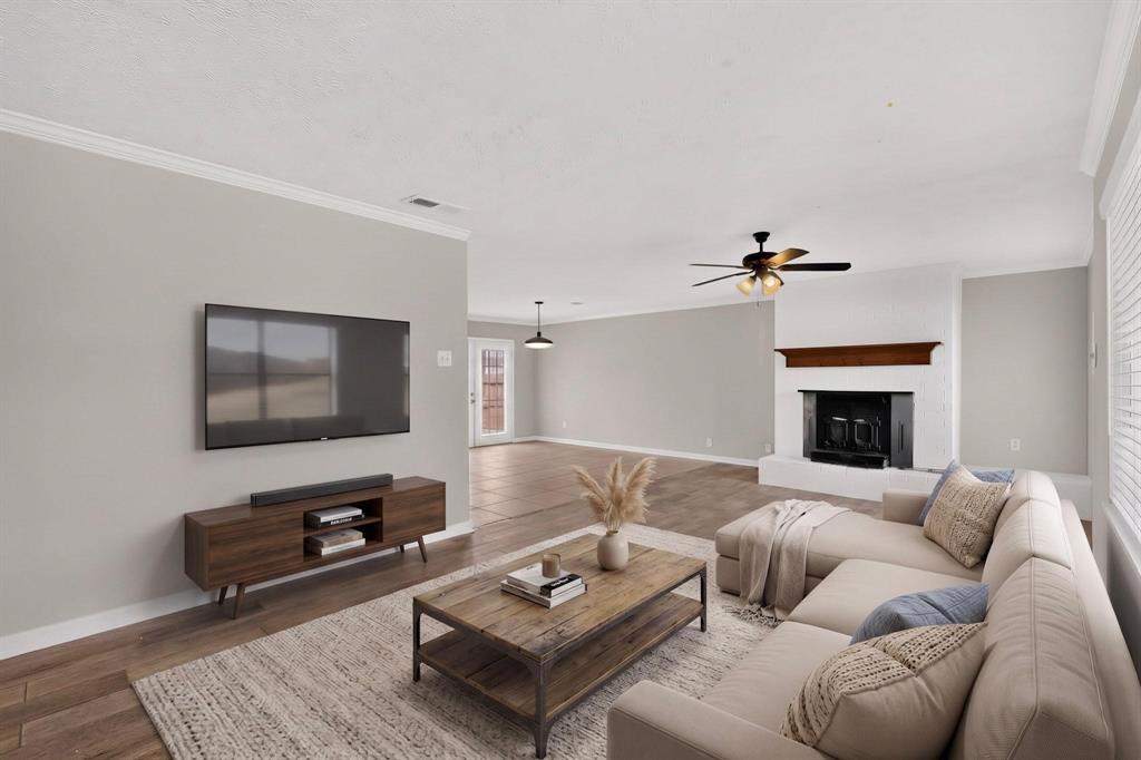 Virtually staged living room Virtually staged living room