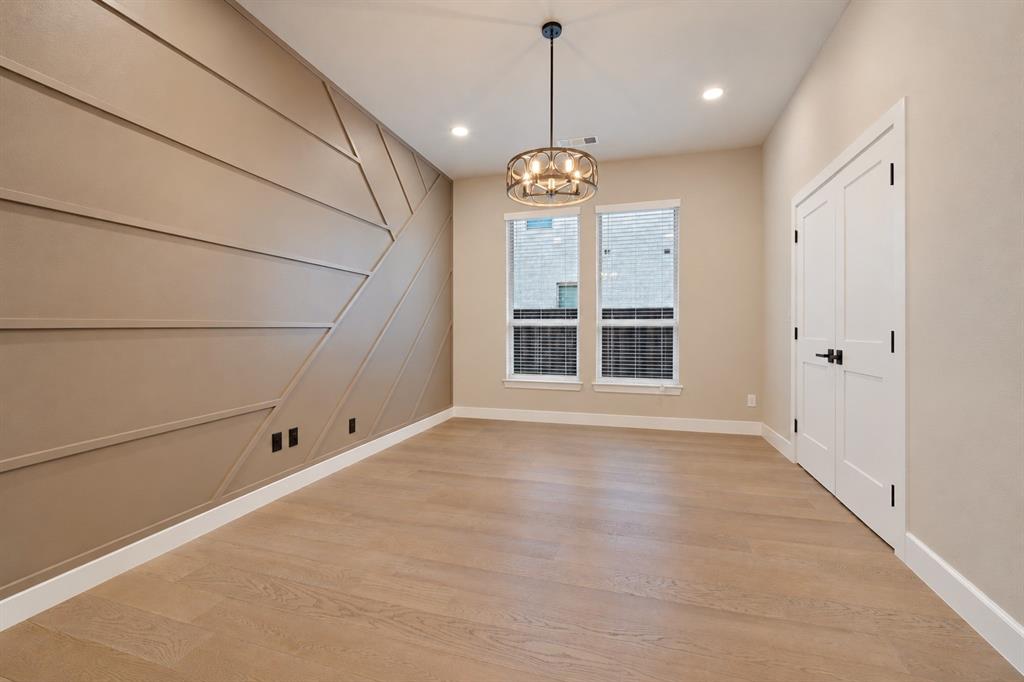 The closet in the 4th bedroom/study is in progress, this is a virtual representation of what it will look like.