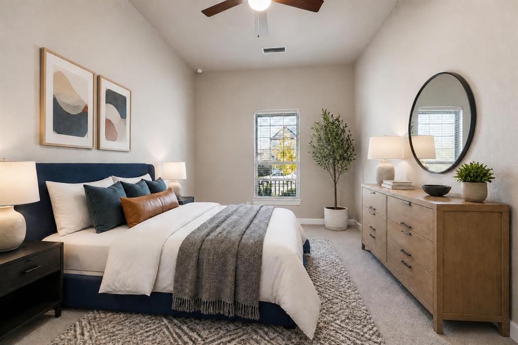 Virtually staged Bedroom 2