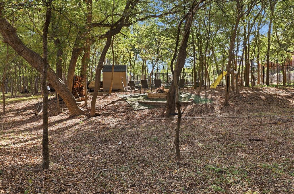 View to fire pit