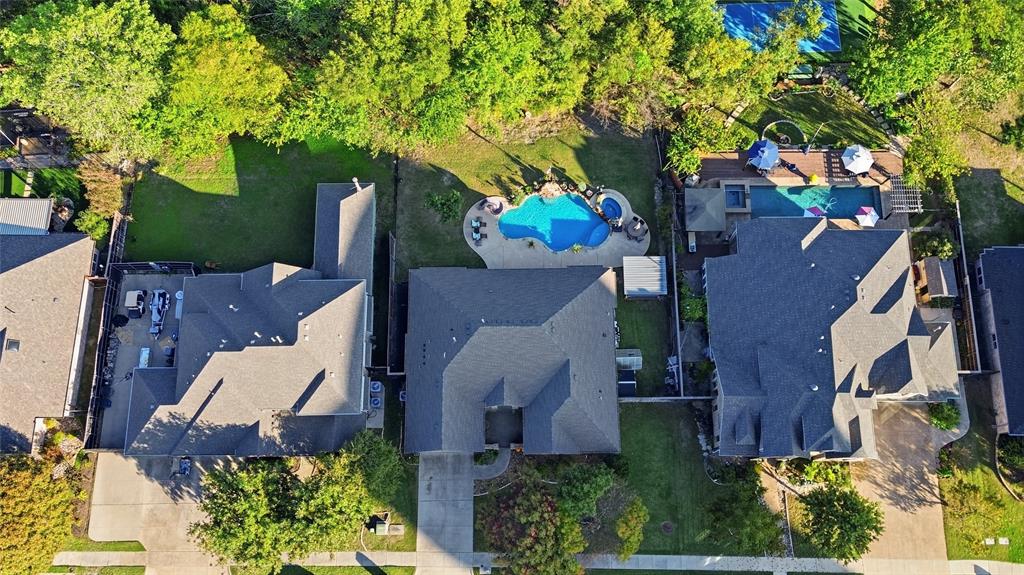 Aerial view from front of home