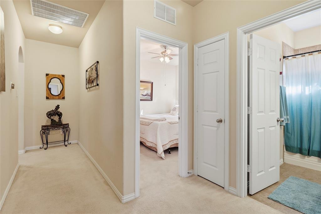 Hall to 3 bedrooms.