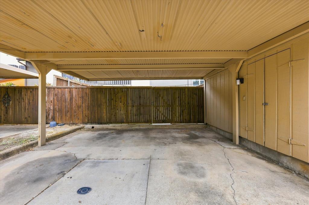 Assigned covered parking