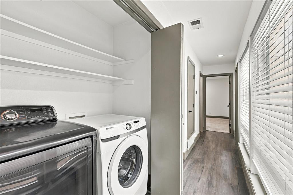 Upstairs laundry in hallway