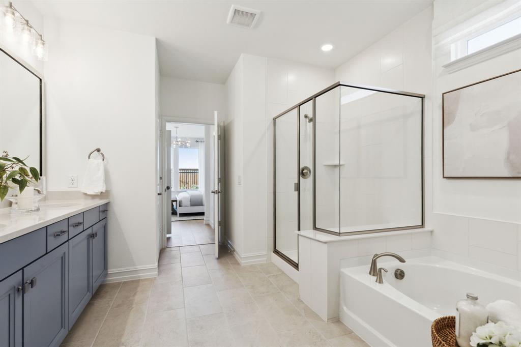 *Model Representation - Owner's private bath with double vanity