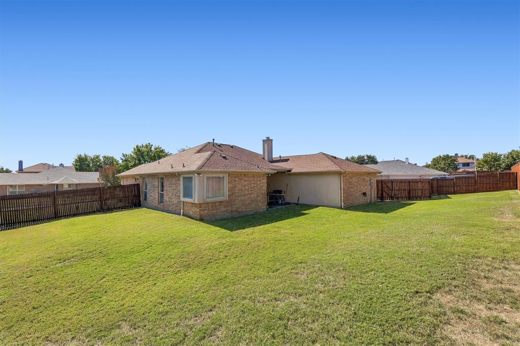 HUGE backyard with grass
