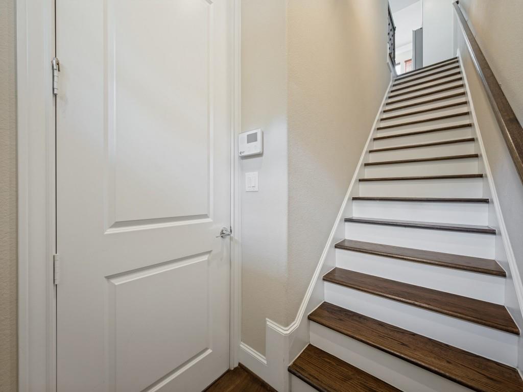 Wood Capped Stairs Greet You Upon Entry