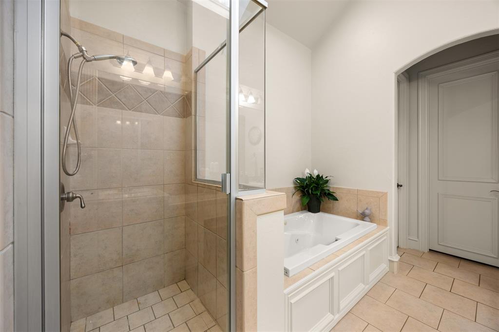Spacious shower.
