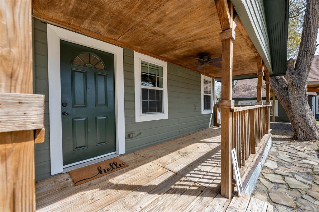 Front porch of second house.