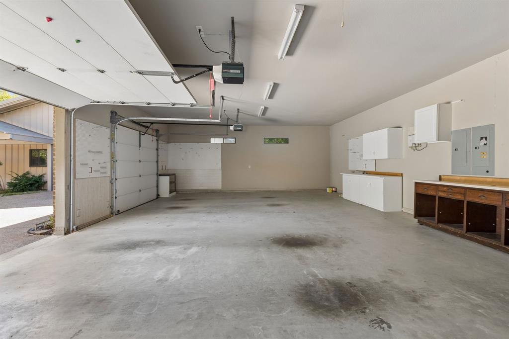 Oversized two car garage attached to the home
