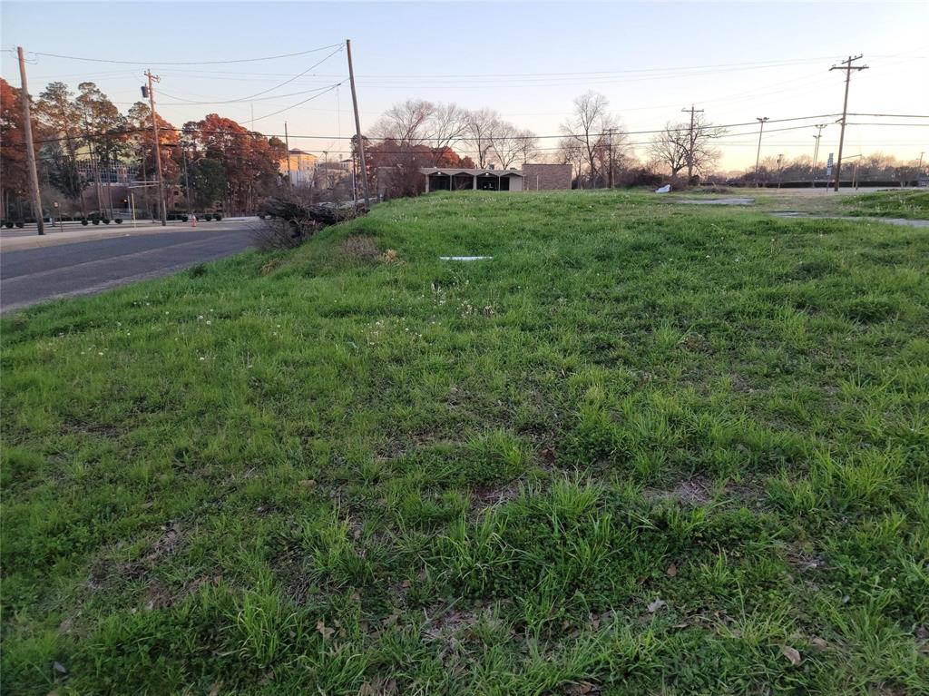 Expansive grass-covered lot with frontage along a paved thoroughfare and mature trees in the background Expansive grass-covered lot with frontage along a paved thoroughfare and mature trees in the background