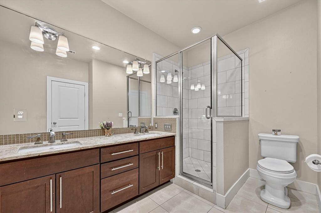 Separate shower in primary bath