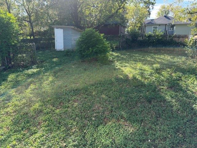 Rear view with shed