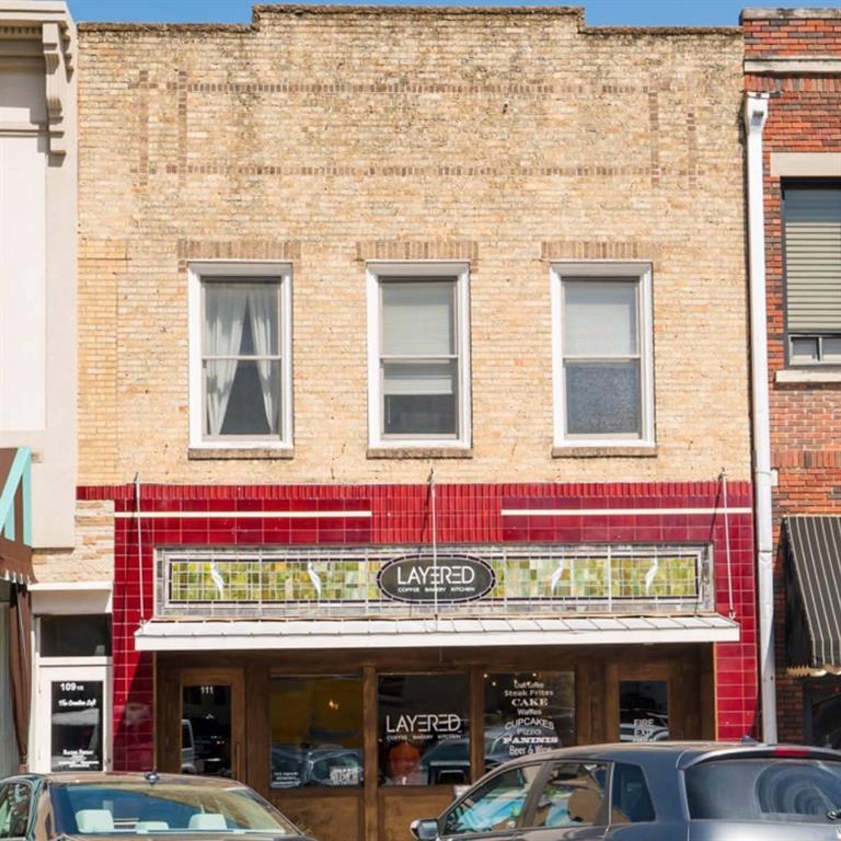 111 E. Virginia on the McKinney square: second-floor office suite above Layered