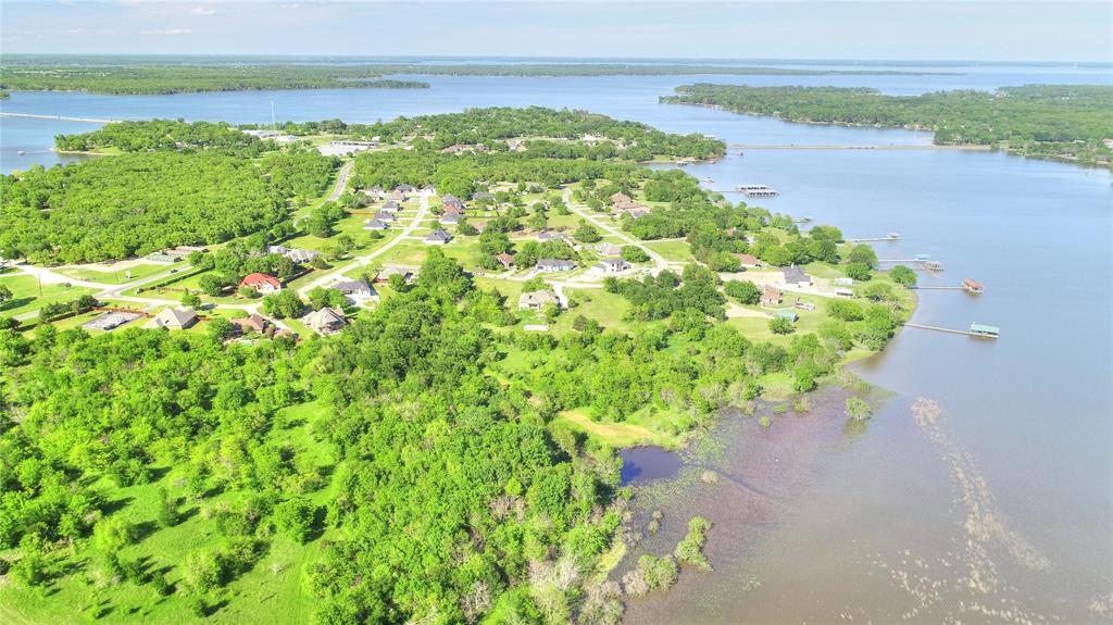Drone / aerial view of a large body of water