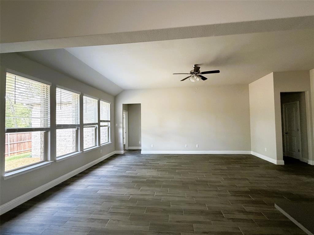 Cheerful sunshine dances off lovely tile flooring.