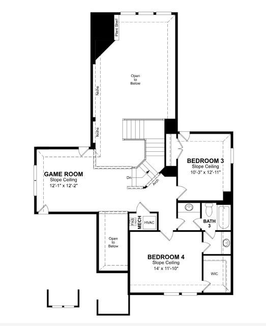 Beazer Homes Brookville Estates Summerfield Floorplan.
