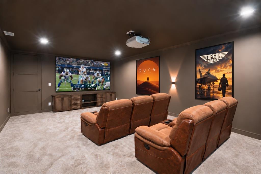Media Room Upstairs Virtually Staged