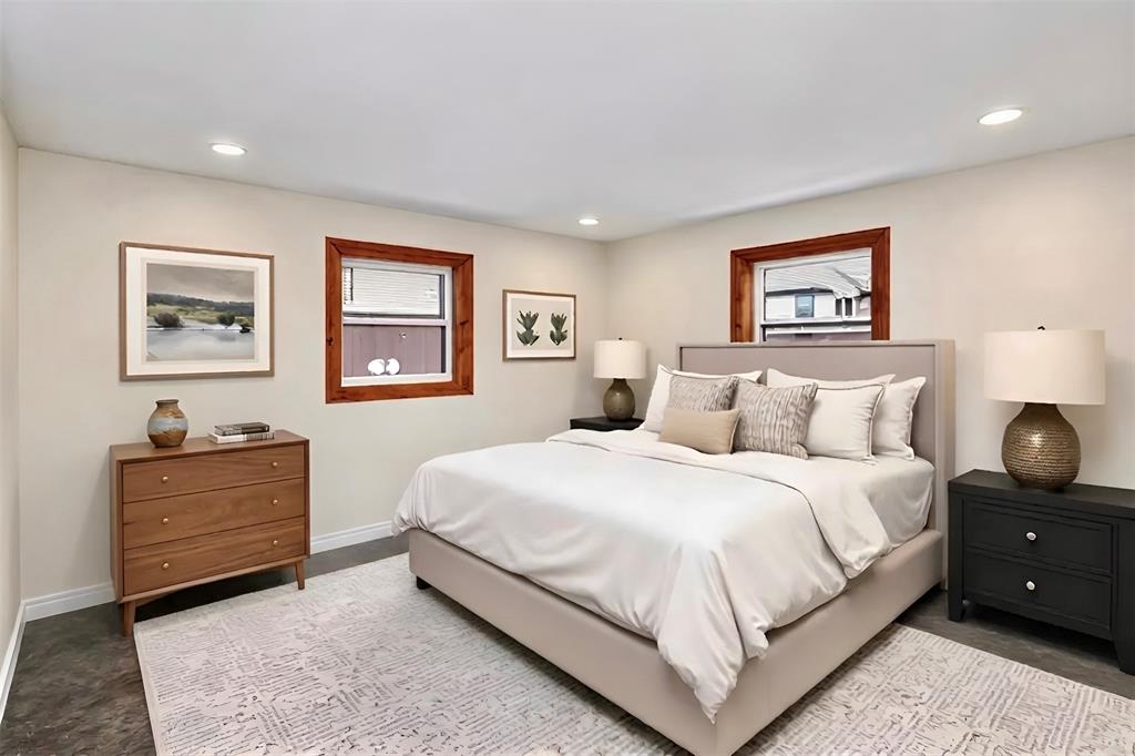 Bedroom in Pool House Virtually Staged